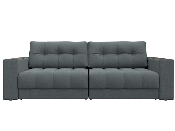 Диван прямой с декором Лига-049 НПБ Рогожка серый - Вид 2