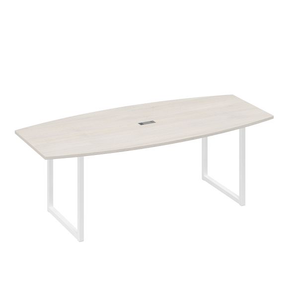 Переговорный стол 220 на каркасе QUATTRO A4 А4 Б4 114 БП дуб / металлокаркас белый - Вид 1