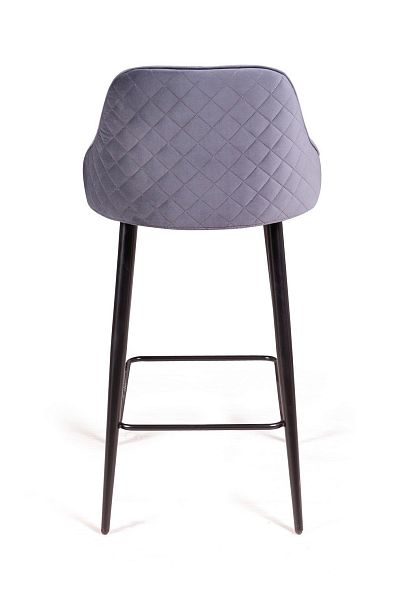 Стул полубарный Neo ромб, бархат серый 27 - Вид 6