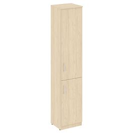 Nova S Шкаф высокий узкий (1 низкая дверь ЛДСП, 1 средняя дверь ЛДСП) В.СУ-1.3 (R) Бук артизан 388*360*1915 - Фото предпросмотра