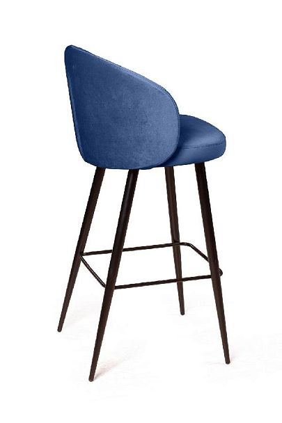 Стул полубарный Mont Blanc, бархат синий 29 / черный конус - Вид 5