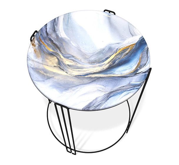 Столик журнальный Sheffilton SHT-CT53 млечный путь/черный муар - Вид 3