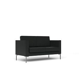 Диван 2-местный Мальта / Malta malta-2 экокожа черная CN1114 - Фото предпросмотра