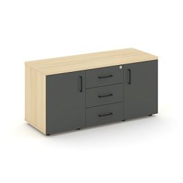 Стайл Проджект Тумба для оргтехники/сервисная SN.TS-002 Акация Лорка/Акация Лорка/Антрацит/Черный Ру - Фото предпросмотра