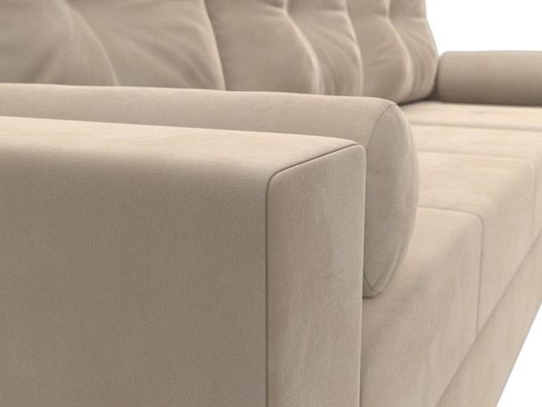 Диван угловой Верона Лайт угол правый (полностью велюр бежевый) - Вид 4