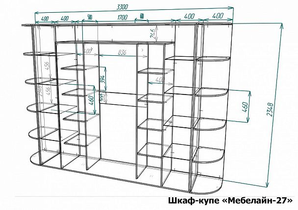 Шкаф-купе Мебелайн-27 - Вид 2