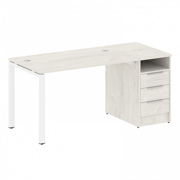 Рабочая станция "Metal System" БП.РС-СТП -1.2 дуб наварра/белый - Вид 1