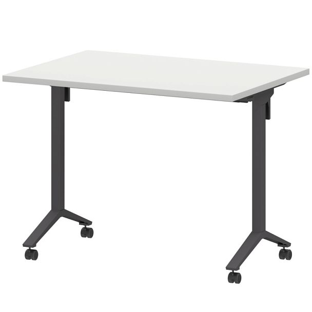 Стол мобильный складной МБ25-100.70 Белый/Антрацит 1000x700x750 Моби - Вид 1