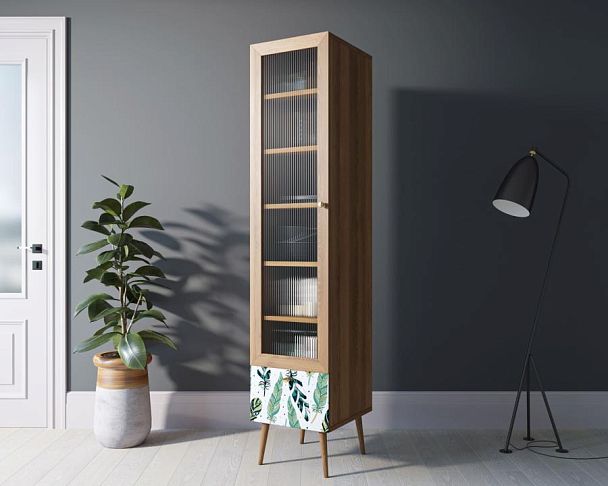 Буфет Berber одностворчатый с ящиком принт 44 арт BB48/Print_44 - Вид 3