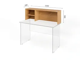 UNITY PП02-12 Бук Полка настольная 1200х280х390 - Фото предпросмотра