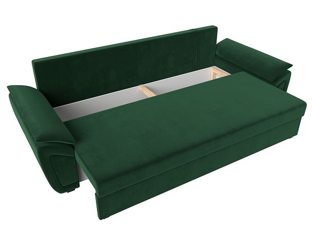 Прямой диван Нэстор Лайт (полностью велюр зеленый) - Вид 7