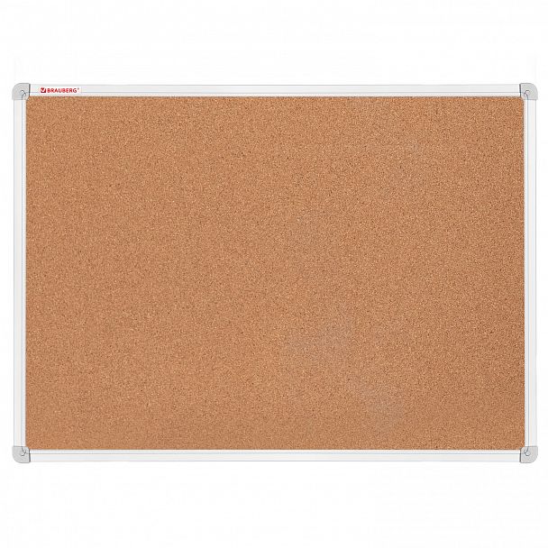 Доска пробковая 70х50 см, алюминиевая рамка, ГАРАНТИЯ 10 ЛЕТ, РОССИЯ, BRAUBERG, 238187 - Вид 2