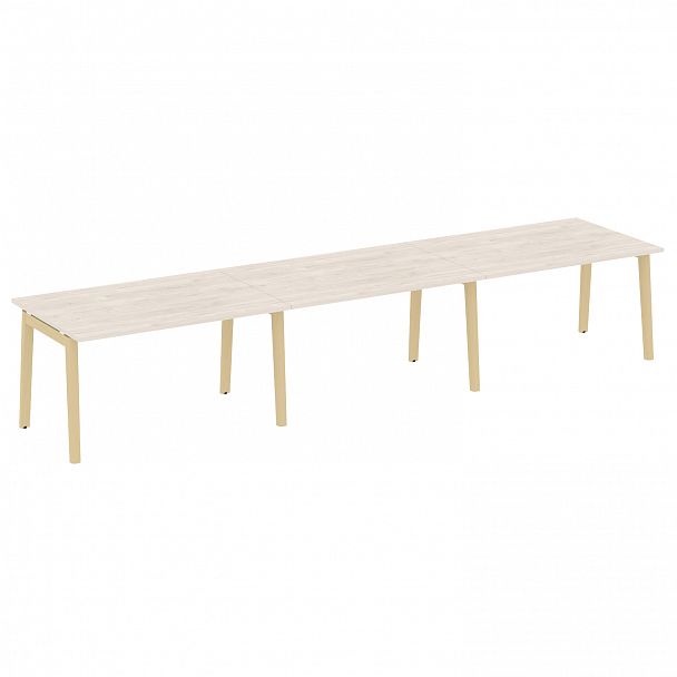 Стол переговорный (3 столешницы) "Onix wood" OW.PRG-3.3 денвер светлый/дуб светлый - Вид 1