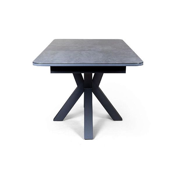 Стол раскладной Lincoln (160+40 см) глазурованное стекло черный - Вид 10