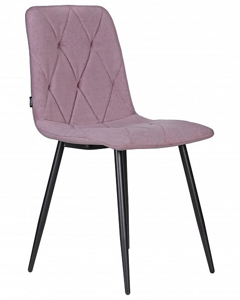 Стул обеденный DOBRIN CHILLY ROMBO (Лавандовый Simple 48, основание черное) - Вид 2