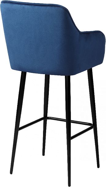 Барное поворотное кресло Мони К, Confetti blue/черный - Вид 5