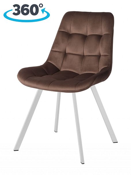 Стул поворотный Эйден М, Confetti coffee/белый - Вид 1