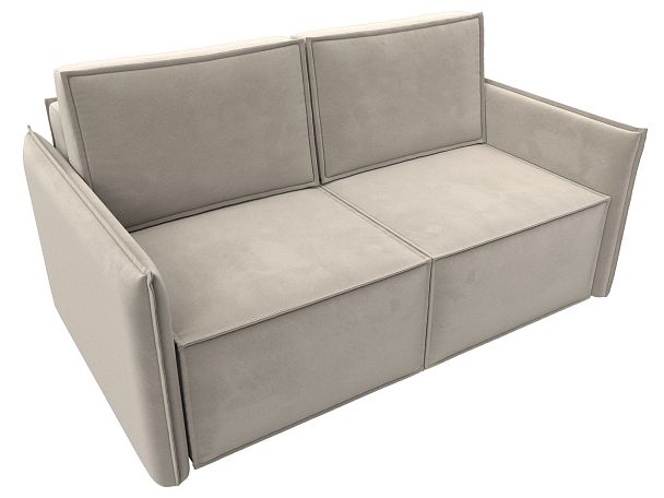 Диван прямой Либерти мини Микровельвет бежевый - Вид 5