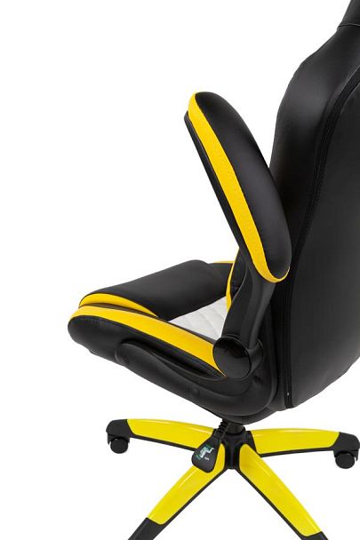 Кресло Chairman game 15 Россия экокожа черный/желтый/белый - Вид 12