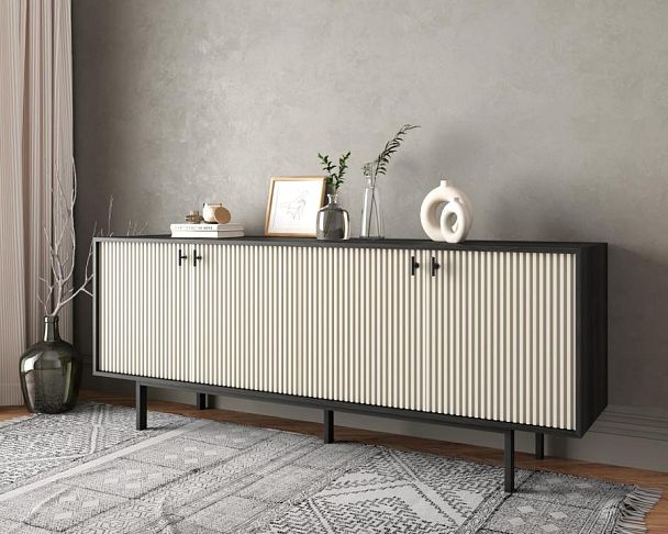 Комод с четыремя дверками Emerson арт EM01/milky/L - Вид 3