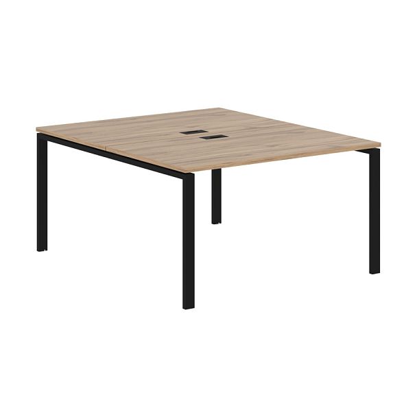 Стол 2-х местный EUWST 1316 Дуб Денвер светлый/Черный 1360х1606х750 EDIS - Вид 1
