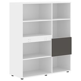 Стеллаж EHC 1145 Мокко/Белый 1120х430х1355 EDIS - Фото предпросмотра
