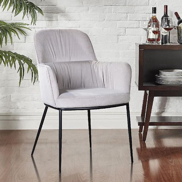 Стул с подлокотниками Barkley, микровелюр серый - Вид 4