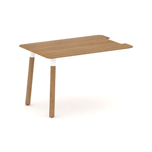 Fresco Брифинг-приставка FR.BR-12 Дуб Светлый/Металл Белый 1200*800*725 - Вид 1