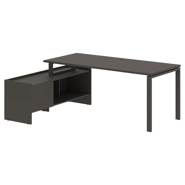 Стол с тумбой EUCT 19814 Мокко/Мокко 1960х1400х750 EDIS - Вид 1