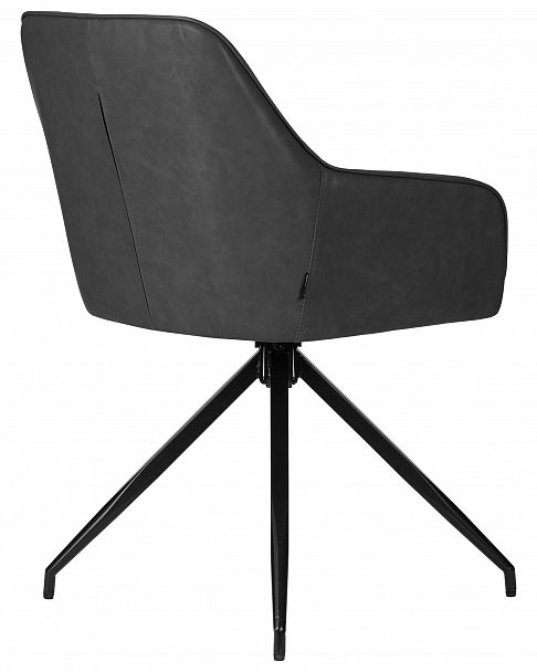 Стул обеденный DOBRIN DANIEL (черные ножки, винтажная антрацитовая экокожа (RU-08)) - Вид 4