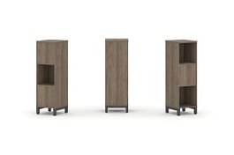 Стайл Проджект Набор стеллажа 2-х сторон., 3 яр. SN.NSD-311 Вяз Благородный/Металл Антрацит 387*400* - Фото предпросмотра