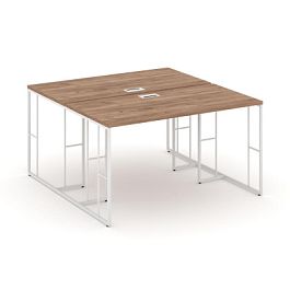 Rift Рабочая станция RF.DRS-014 Дуб Табак/Металл Белый 1580*1432*750 - Фото предпросмотра