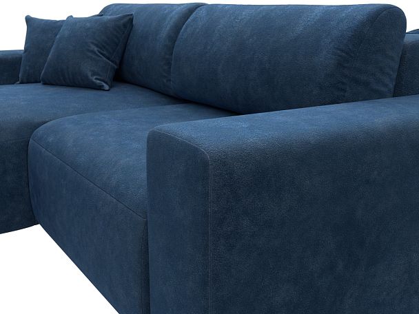 Диван угловой Лига-036 НПБ Классик левый угол Велюр синий - Вид 4