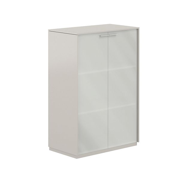 Шкаф средний со стеклом мат. Atlas GLM, обвязка GS / 824х450х1200 - Вид 1