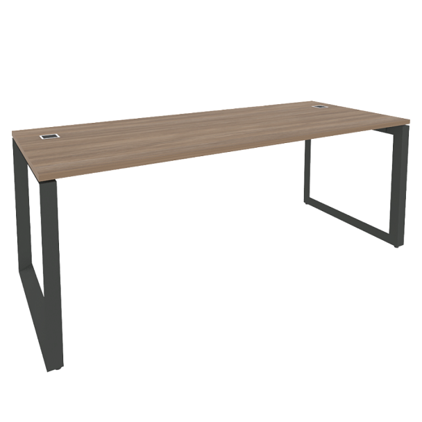 Onix Direct Стол рабочий руководителя на О-образном м/к O.MO-SRR-6.8 Дуб аризона/Антрацит металл 1980*800*750 - Вид 1