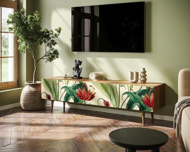 Комод Berber с ящиками низкий под TV арт BB19/Print_55 - Вид 5