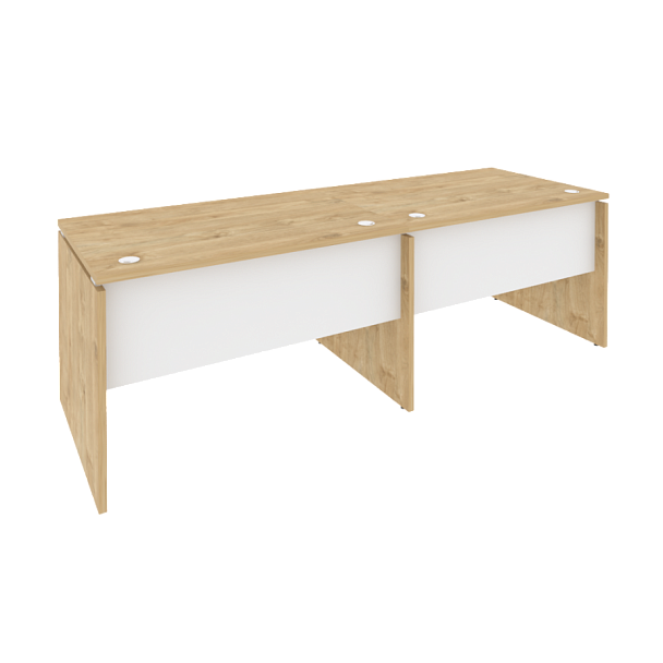 Onix Рабочая станция O.RS-2.2.8 Тиквуд светлый/Белый бриллиант 2360*800*750 - Вид 1