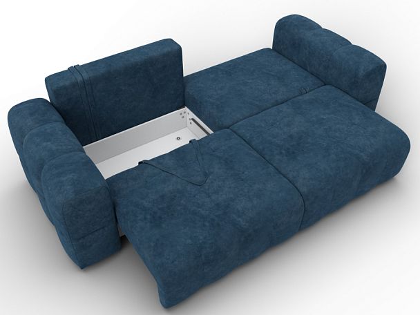 Диван прямой Лига-110 НПБ Велюр синий - Вид 9