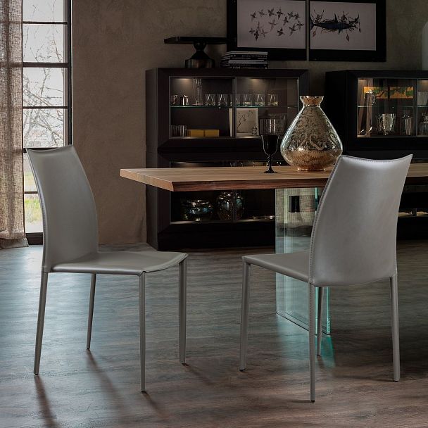 Стул Rolf, кожа тауп, стопируемый - Вид 11