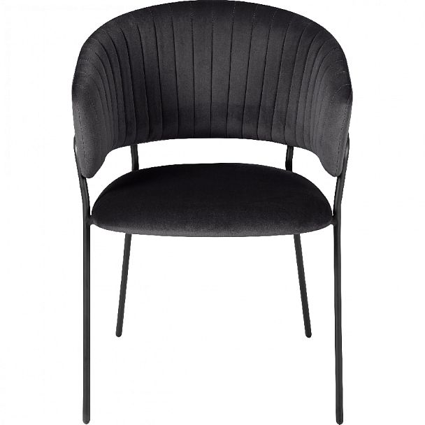 Комплект кухонных стульев Даксон черный велюр/черный, 2 шт. - Вид 2