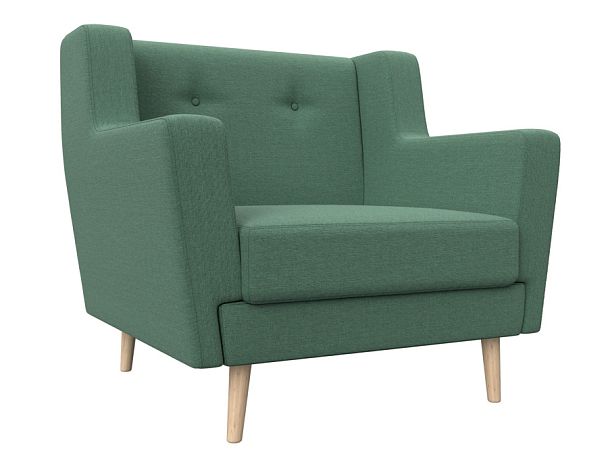 Кресло Брайтон Рогожка зеленый - Вид 1