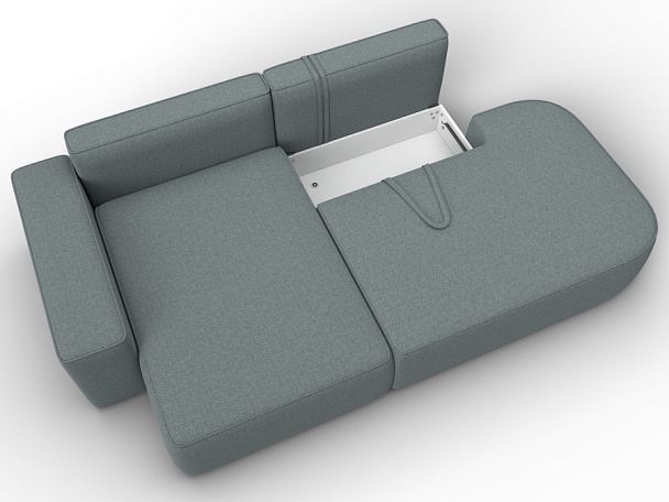 Диван угловой Лига-065 БП угол левый Рогожка серый - Вид 7