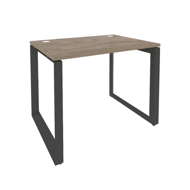 Onix Стол рабочий на О-образном м/к O.MO-SP-1.7 Тиквуд темный/Антрацит металл 980*720*750 - Вид 1