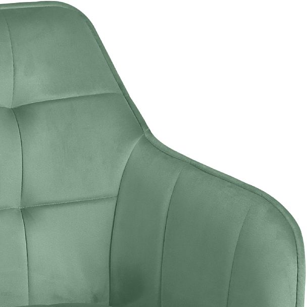 Барное поворотное кресло Мони К, Confetti aquamarine/черный - Вид 9