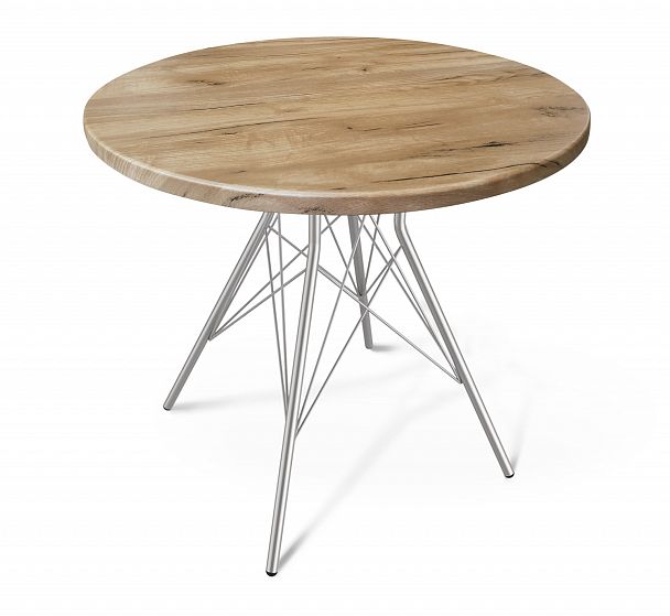 Стол Sheffilton SHT-TU2-1/80 МДФ хром лак/дуб тортуга - Вид 2