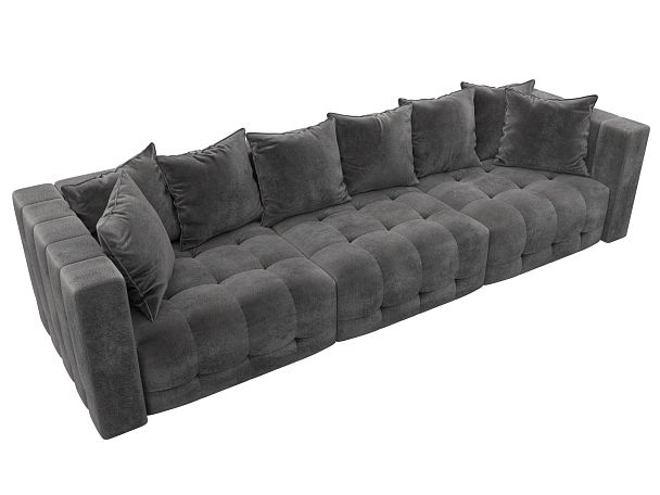 Диван прямой Лига-052 НПБ Лонг Велюр серый - Вид 6