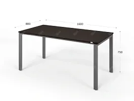UNITY РМС8-16 ВЕНГЕ Стол на металлокаркасе прямой 1600х800х750 - Фото предпросмотра