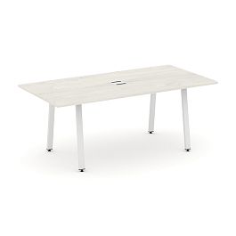 Style Project Direct Direct Стол переговорный SN-6A.SPRG-198 Дуб Наварра/Металл Белый 1980*980*750 - Фото предпросмотра
