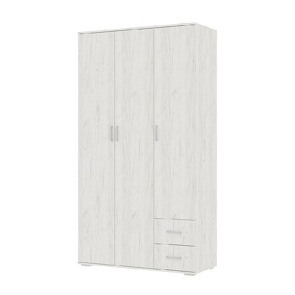 НЕЛЬСОН ШК 01 (СОЛО-1) Шкаф (1.200х2,200х0,500) дуб крафт белый/дуб крафт белый - Вид 1