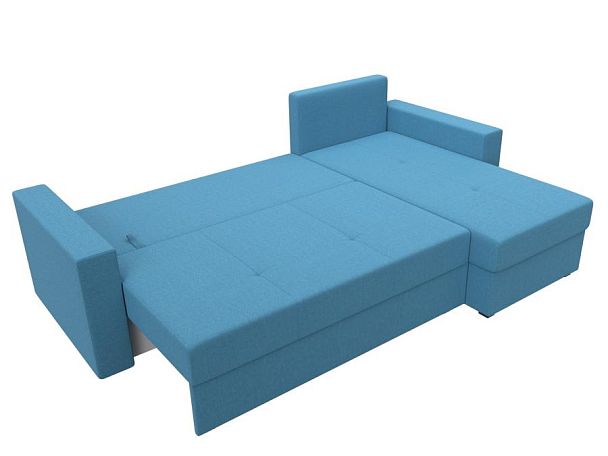 Диван угловой Верона Лайт правый угол Рогожка голубой - Вид 8